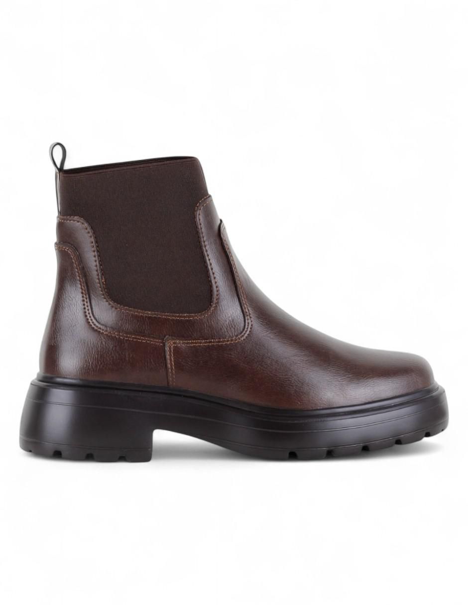 Bota arriba del tobillo de piel para mujer