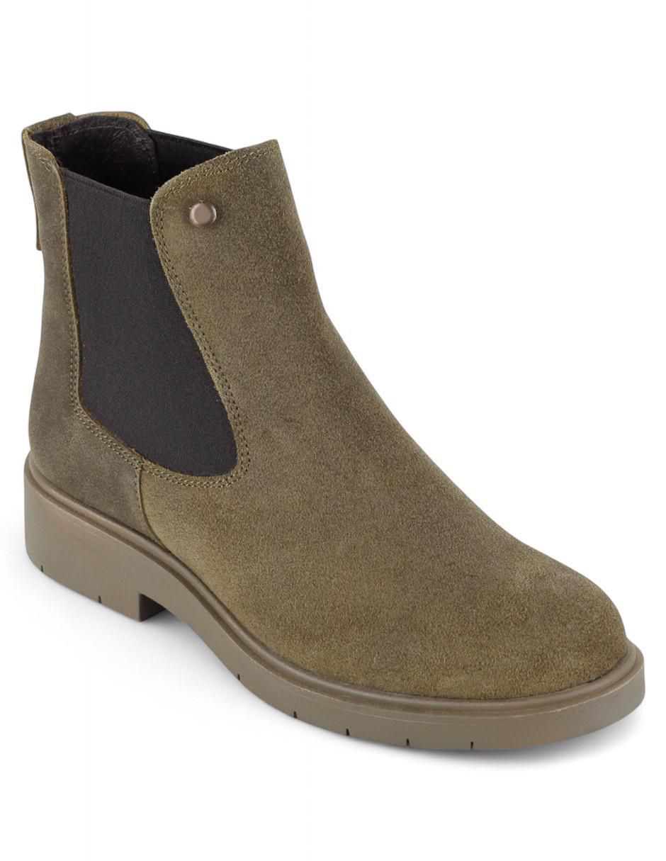 Bota arriba del tobillo de piel para mujer