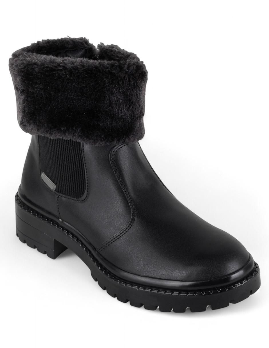 Bota arriba del tobillo de piel para mujer