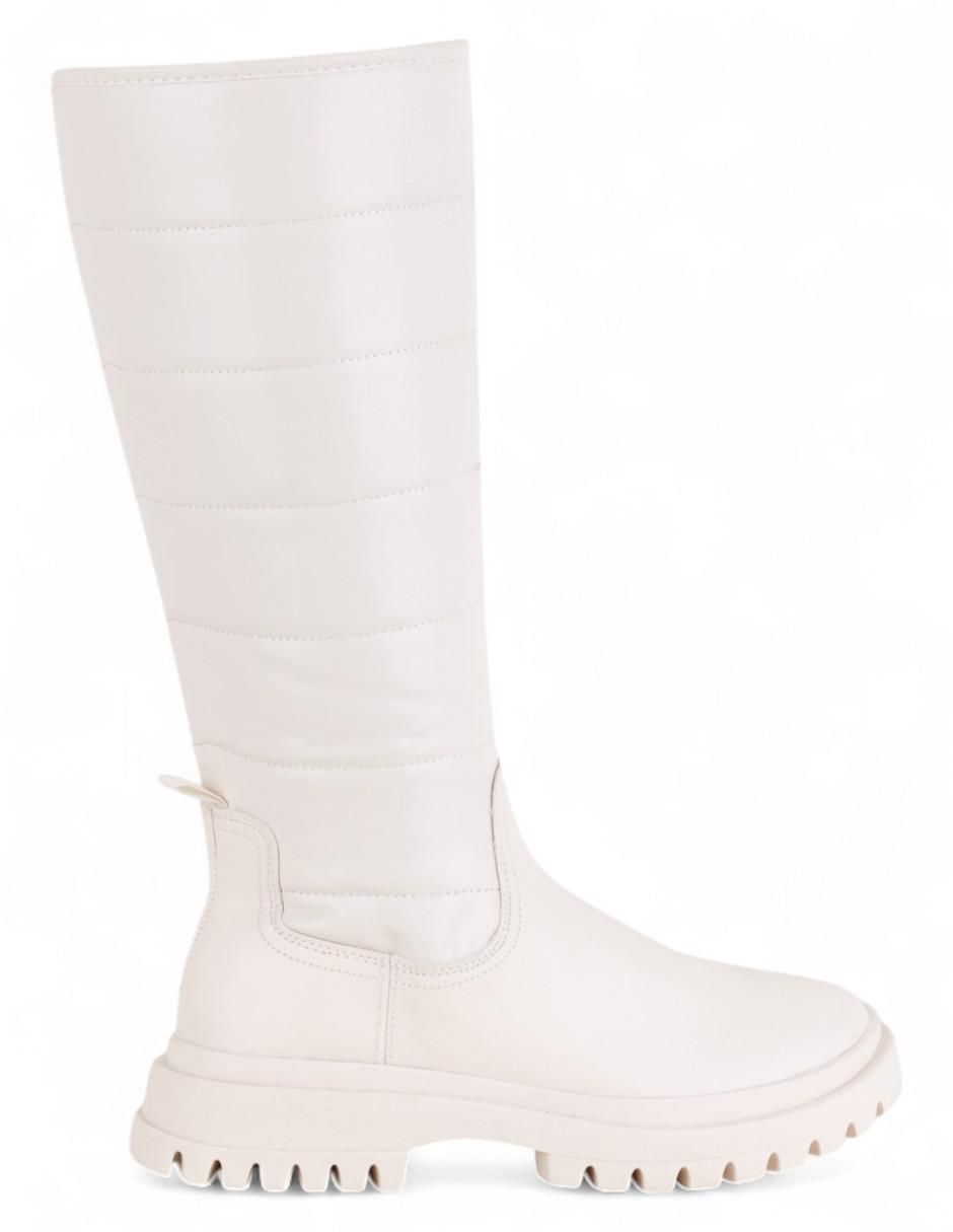 Bota abajo de la rodilla de piel para mujer 2