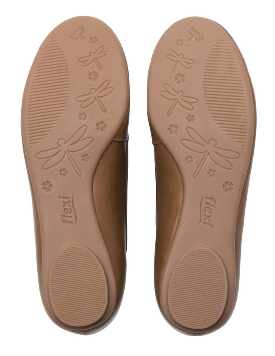 Balerina flexi de piel para mujer