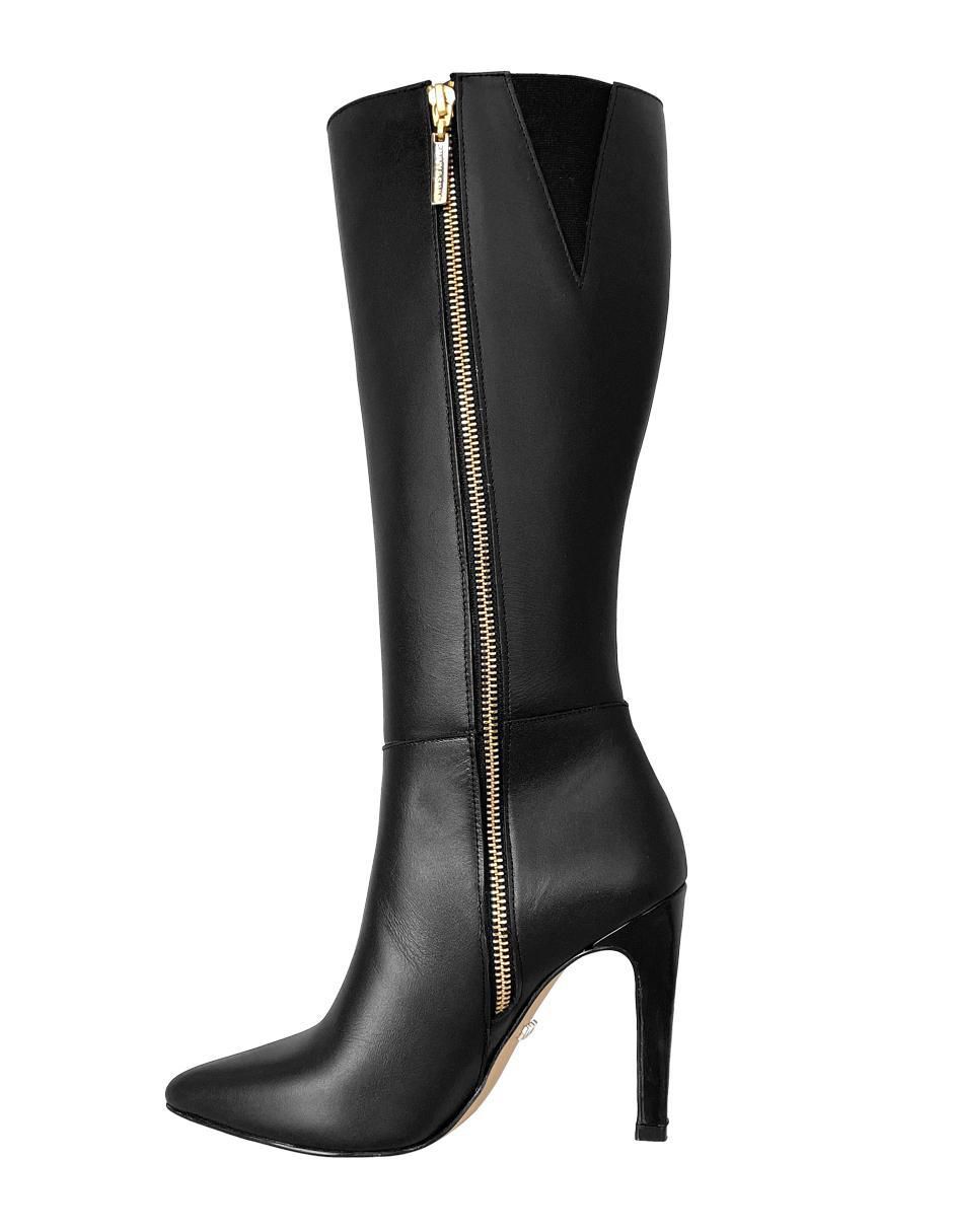 Bota abajo de la rodilla Savvy de piel para mujer