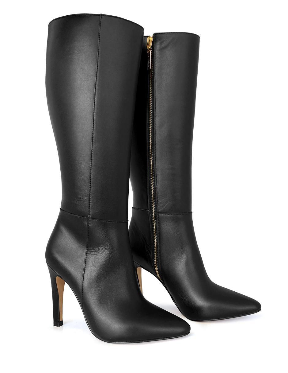 Bota abajo de la rodilla Savvy de piel para mujer