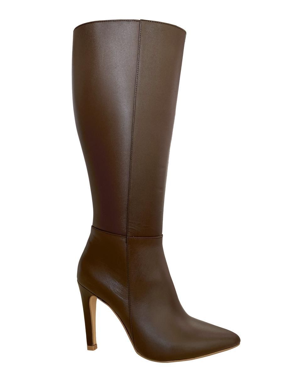 Bota abajo de la rodilla Savvy de piel para mujer