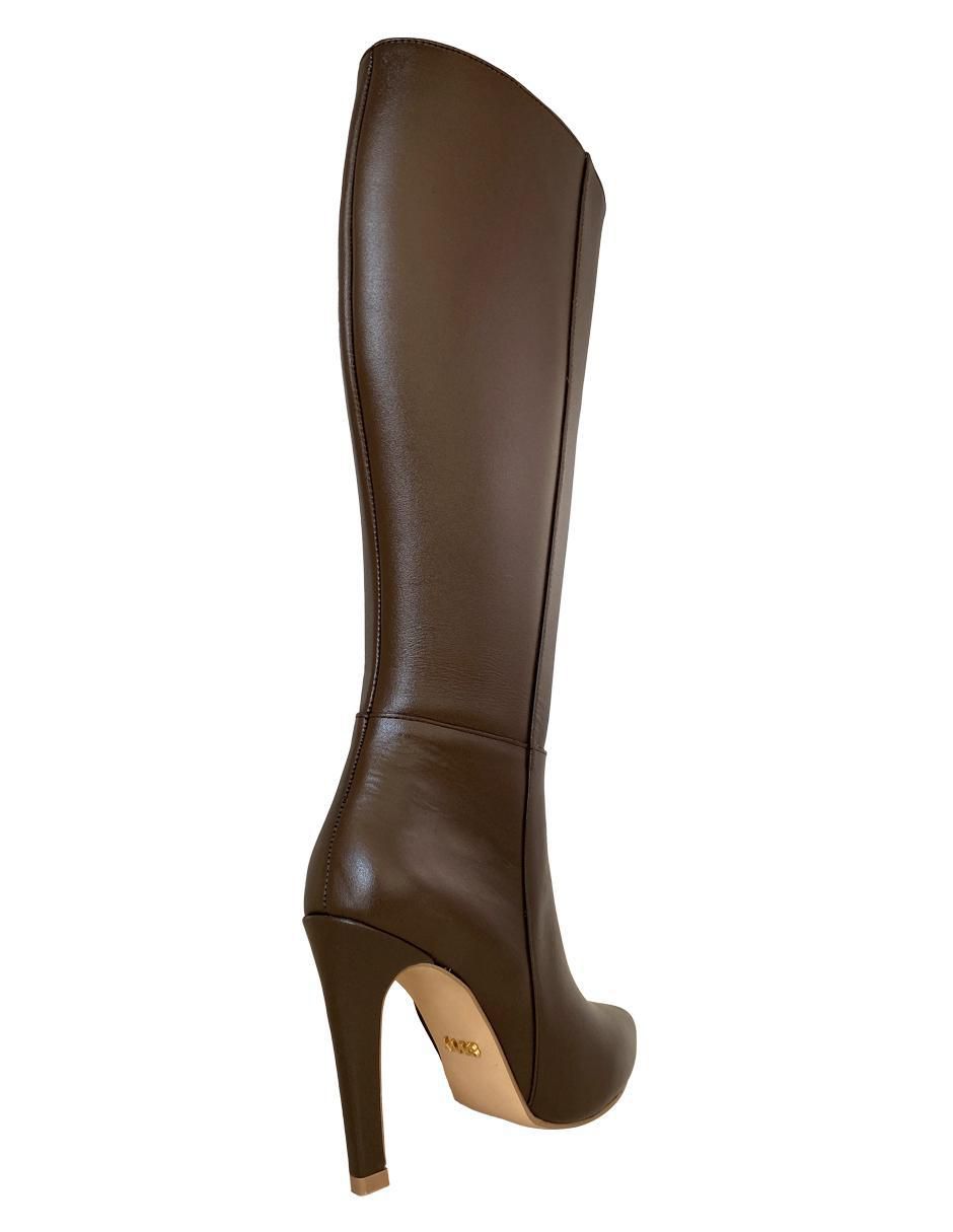 Bota abajo de la rodilla Savvy de piel para mujer