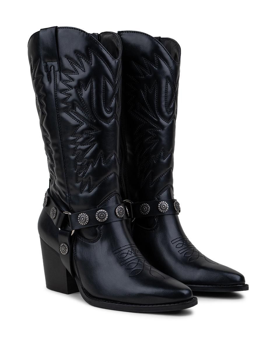 Bota cowboy media pierna para mujer 3