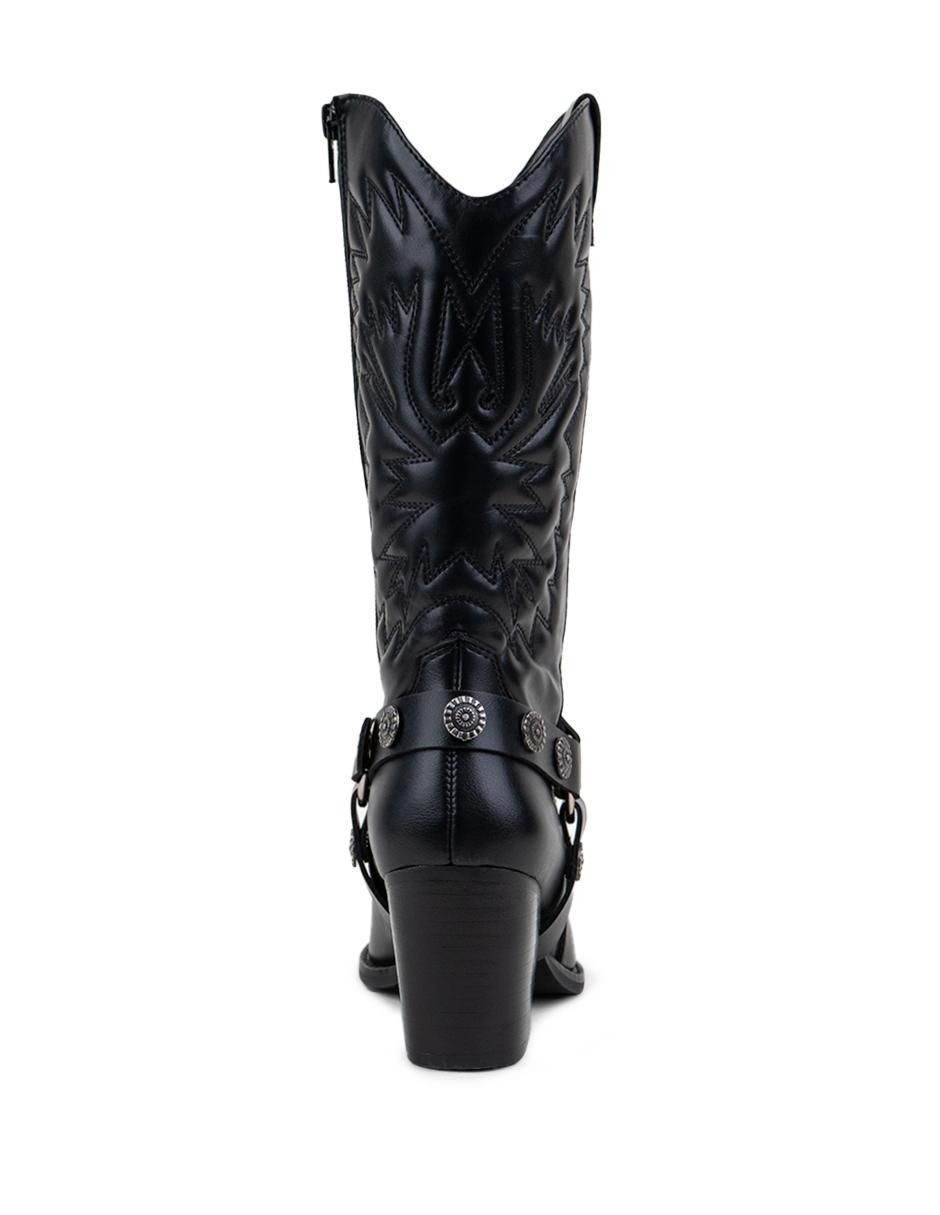 Bota cowboy media pierna para mujer 4