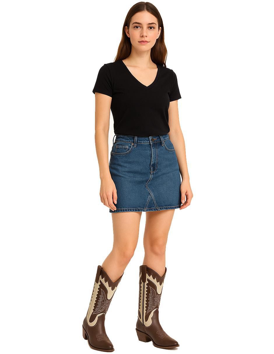 Bota cowboy abajo de la rodilla Kuali para mujer 10