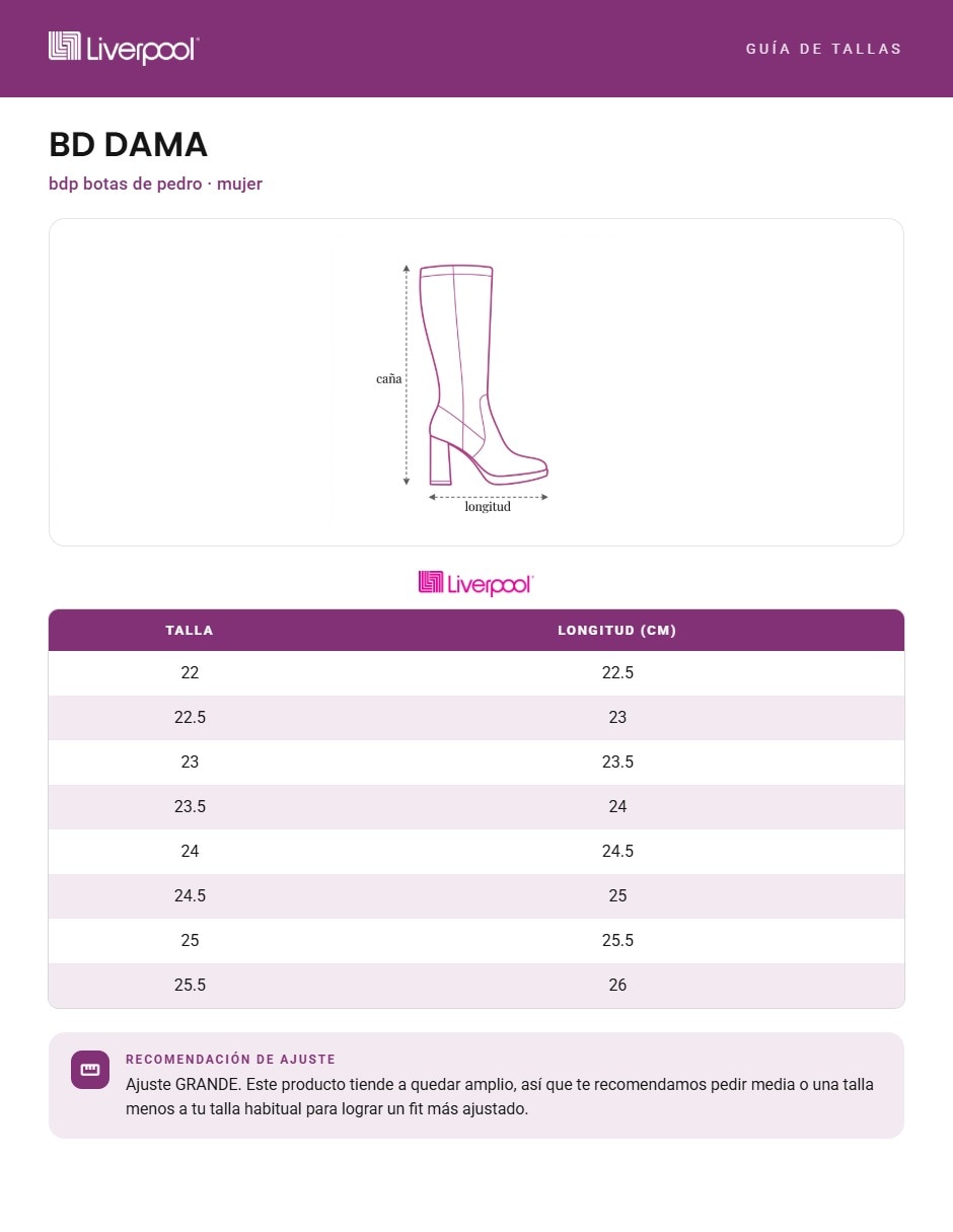 Bota cowboy media pierna bdp de piel para mujer 7