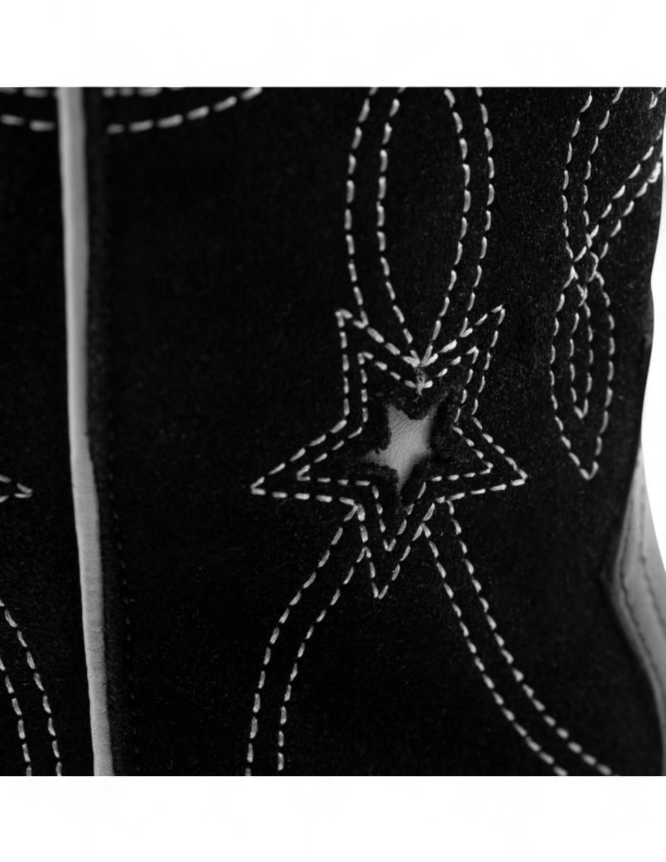 Bota cowboy arriba del tobillo de piel para mujer 5