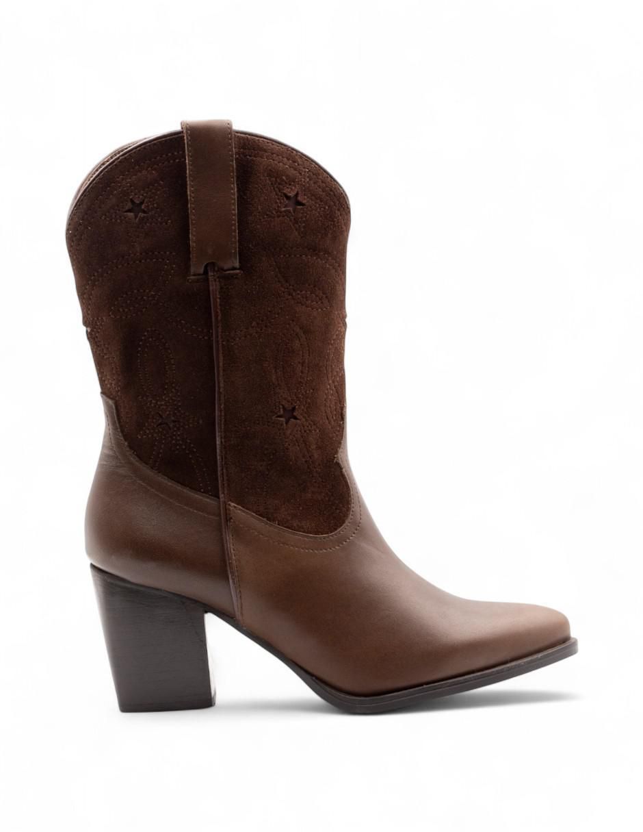 Bota cowboy arriba de la rodilla de piel para mujer Bota cowboy arriba de la rodilla de piel para mujer