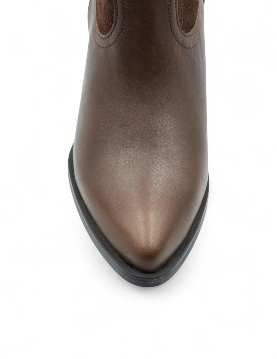 Bota cowboy arriba de la rodilla Lyard de piel para mujer