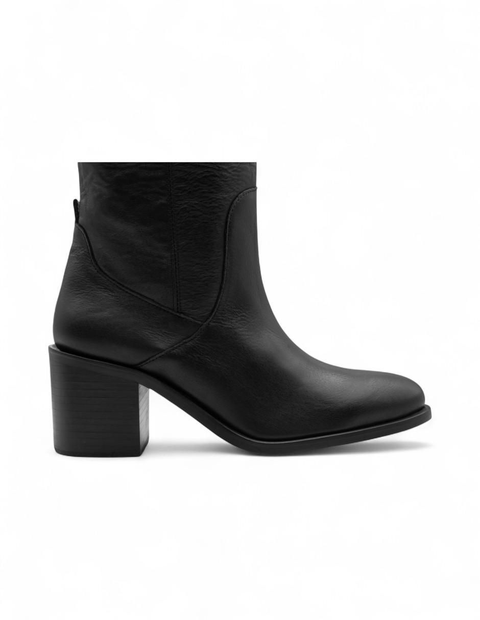 Bota abajo de la rodilla de piel para mujer 4
