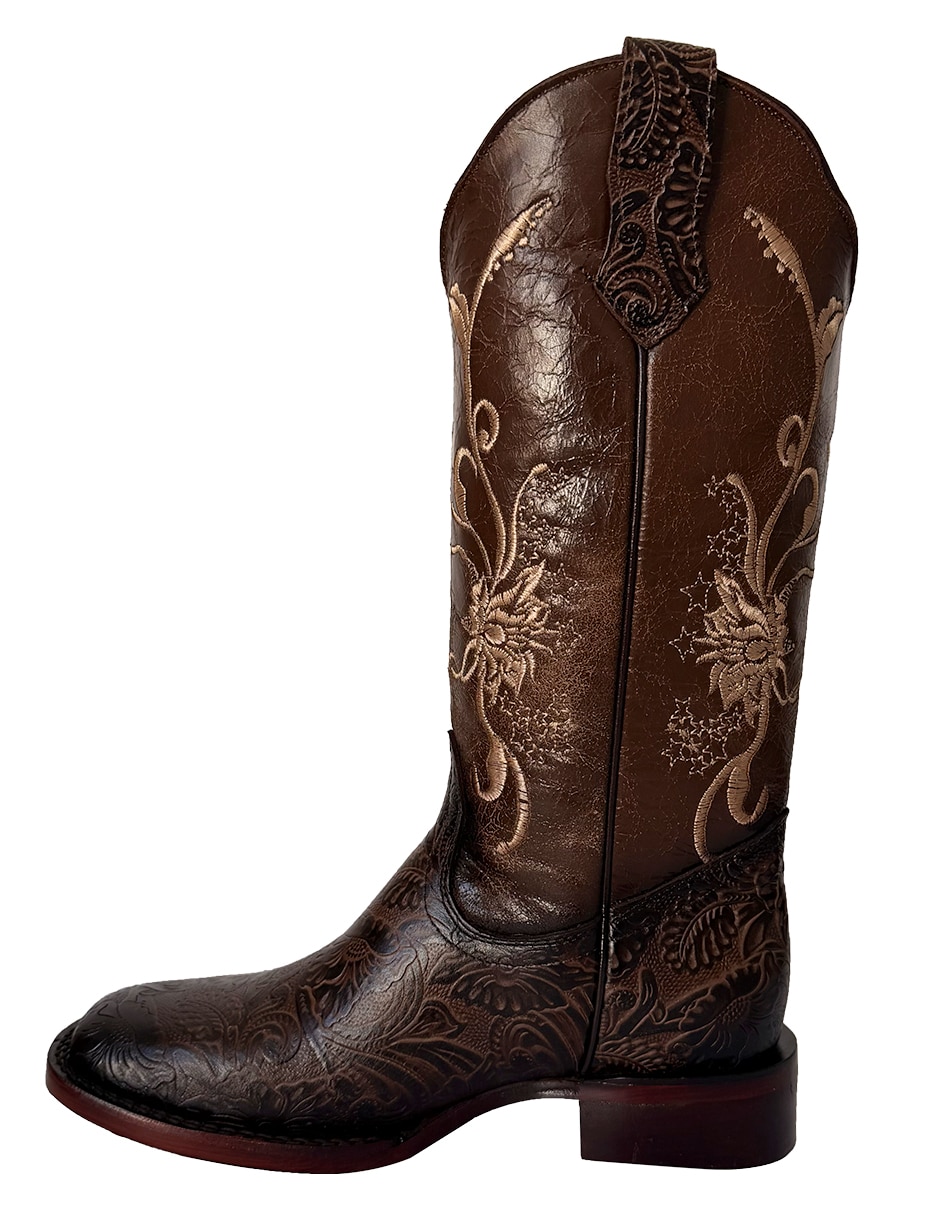 Bota cowboy media pierna bdp botas de pedro vaquero de piel para mujer