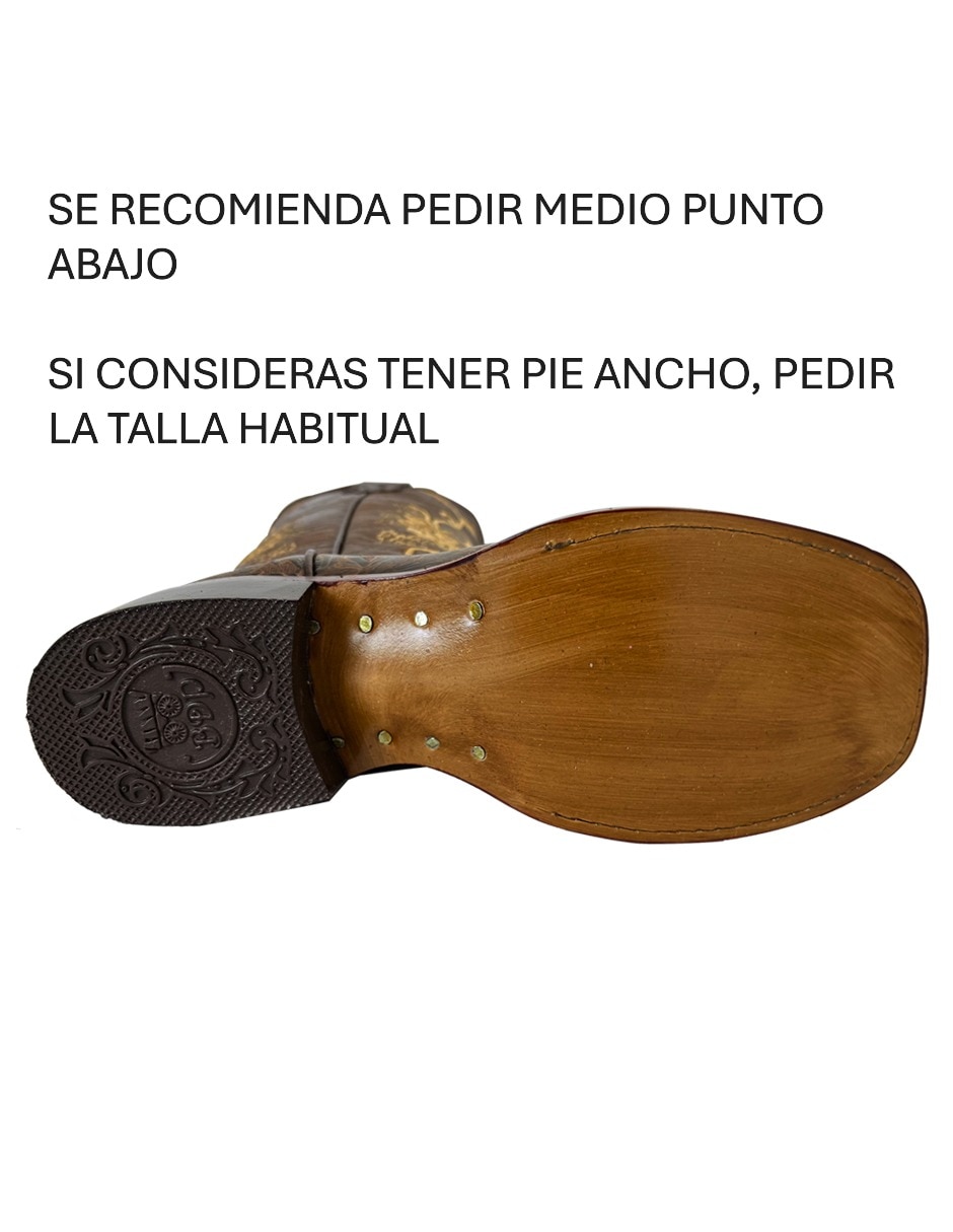 Bota cowboy media pierna Bdp Botas De Pedro de piel para mujer