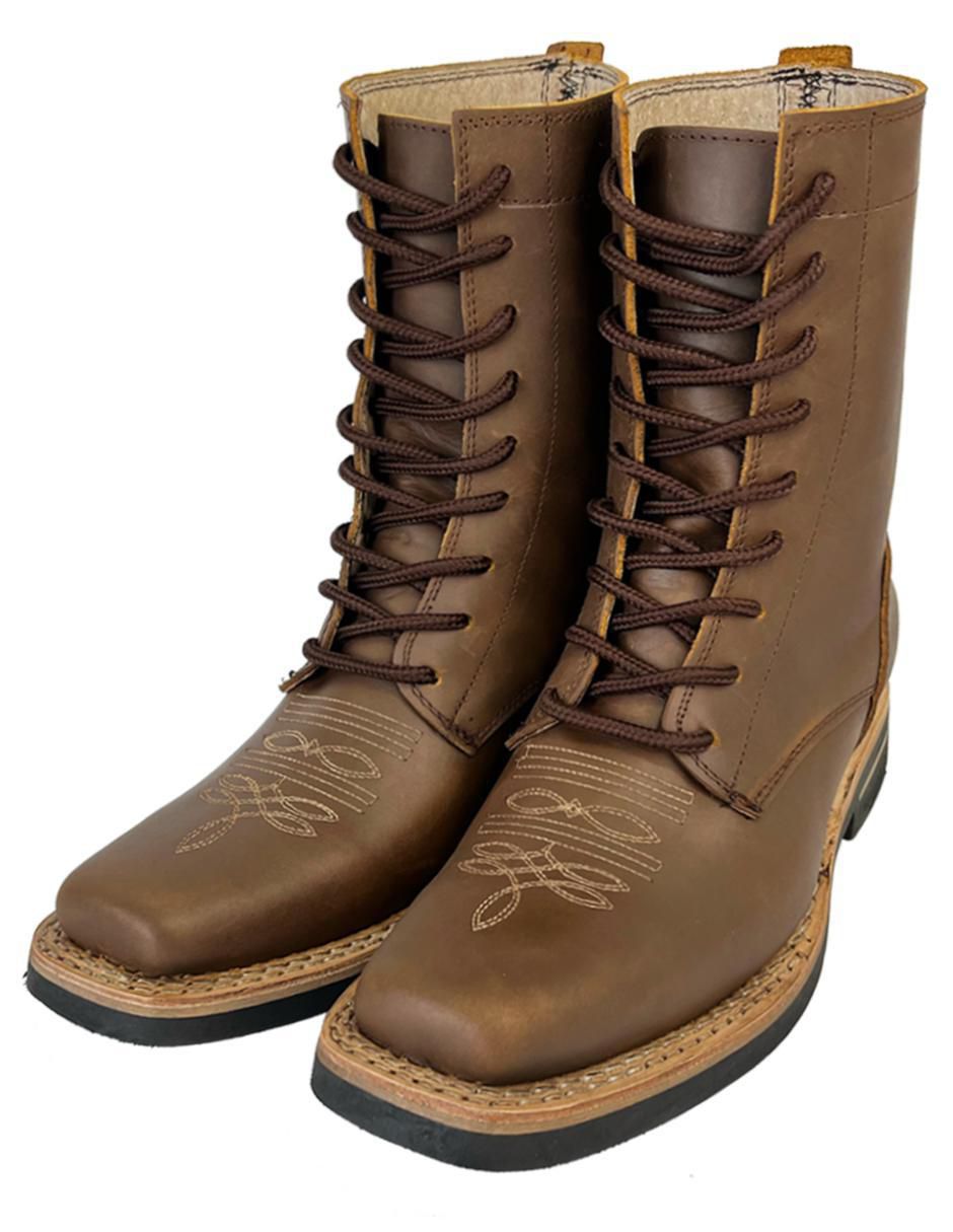 Bota cowboy media pierna Vaquero de piel para mujer 5
