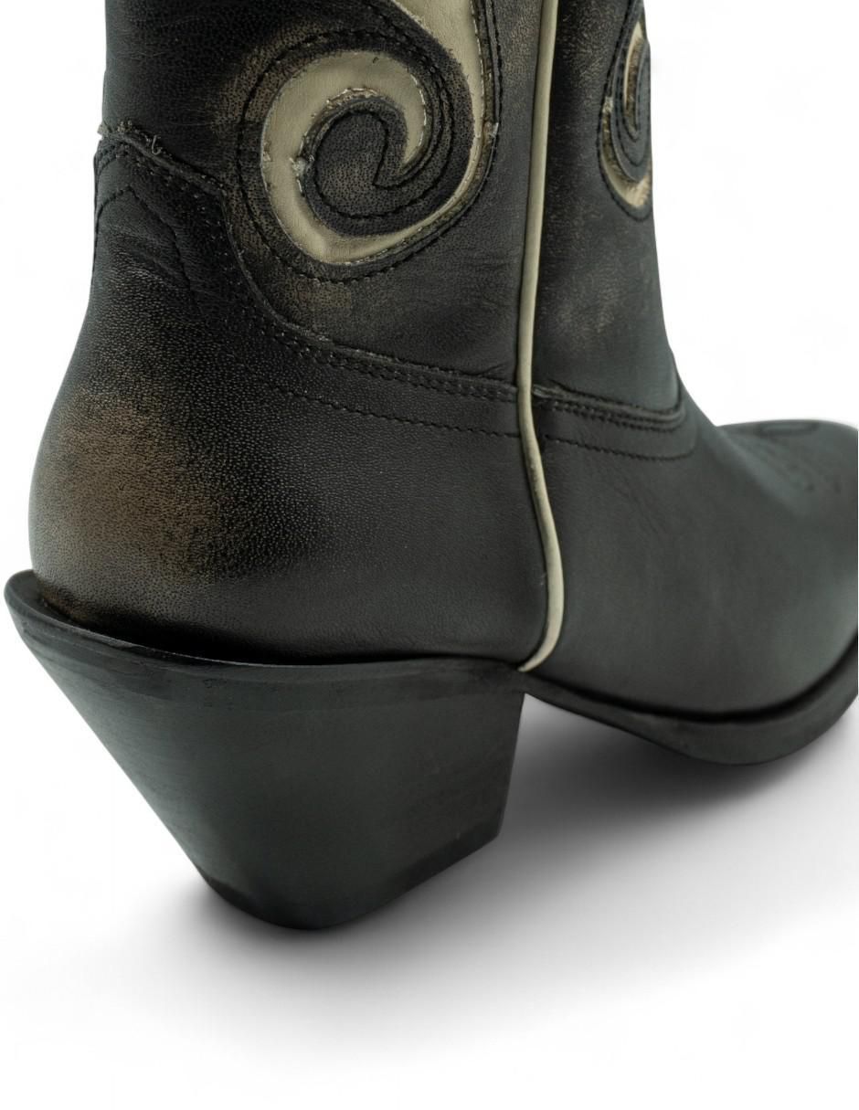 Bota cowboy abajo de la rodilla otoño invierno "de" piel bovino "para mujer" 5