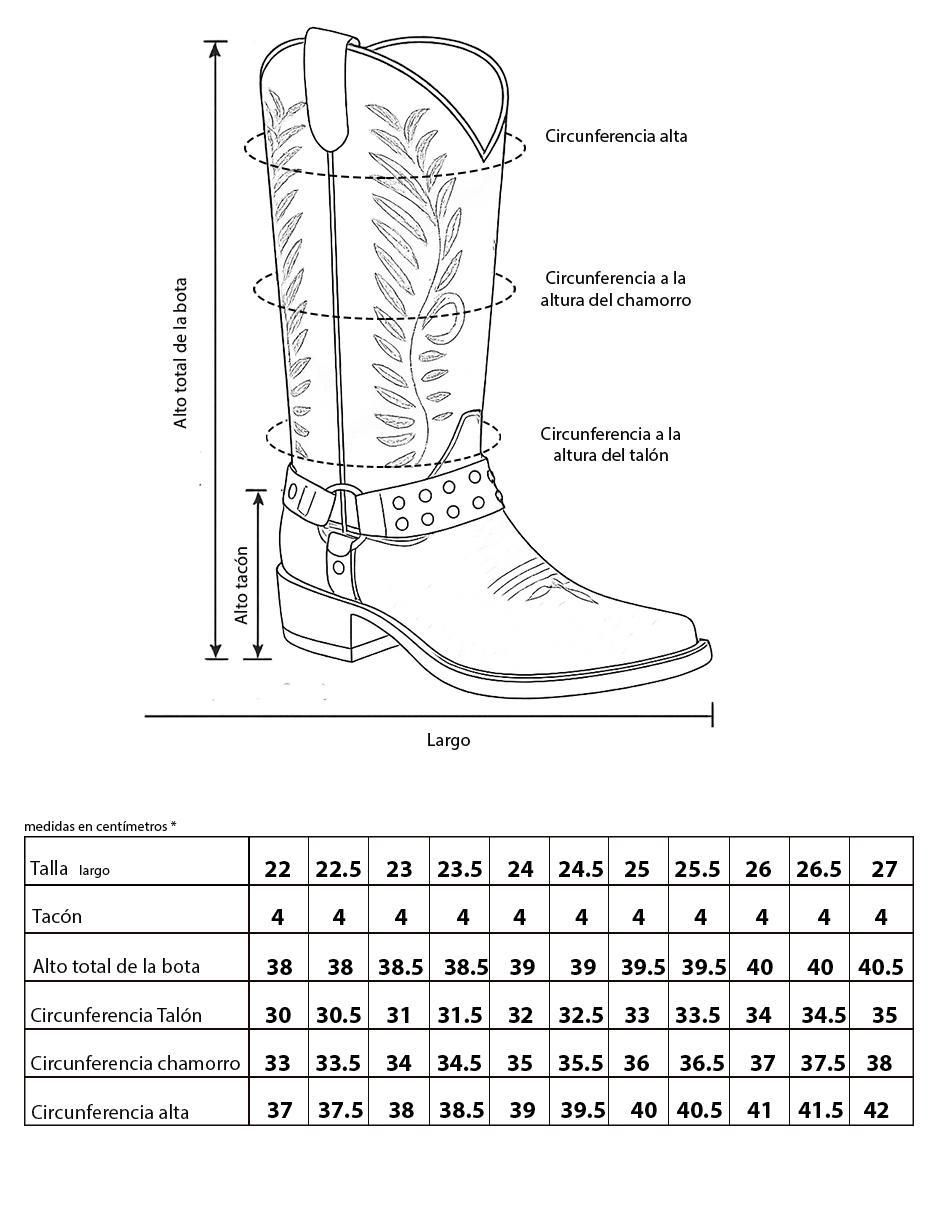 Bota cowboy media pierna Bdp Botas De Pedro Vaquero de piel para mujer