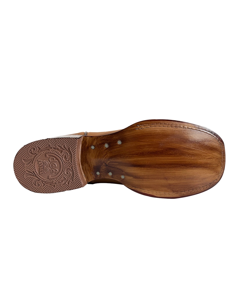 Bota cowboy media pierna de piel para mujer 8