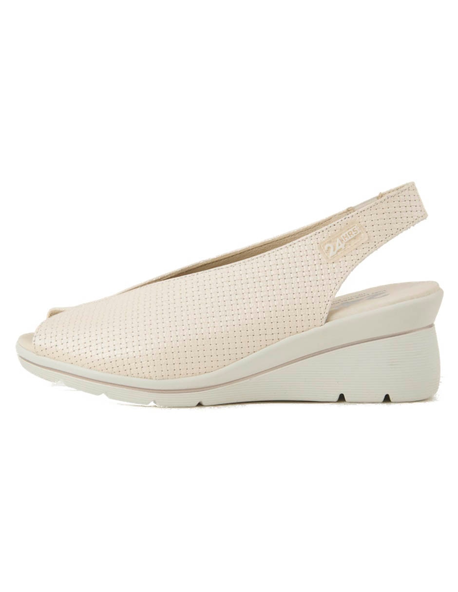 Zapato boca de pescado de piel para mujer