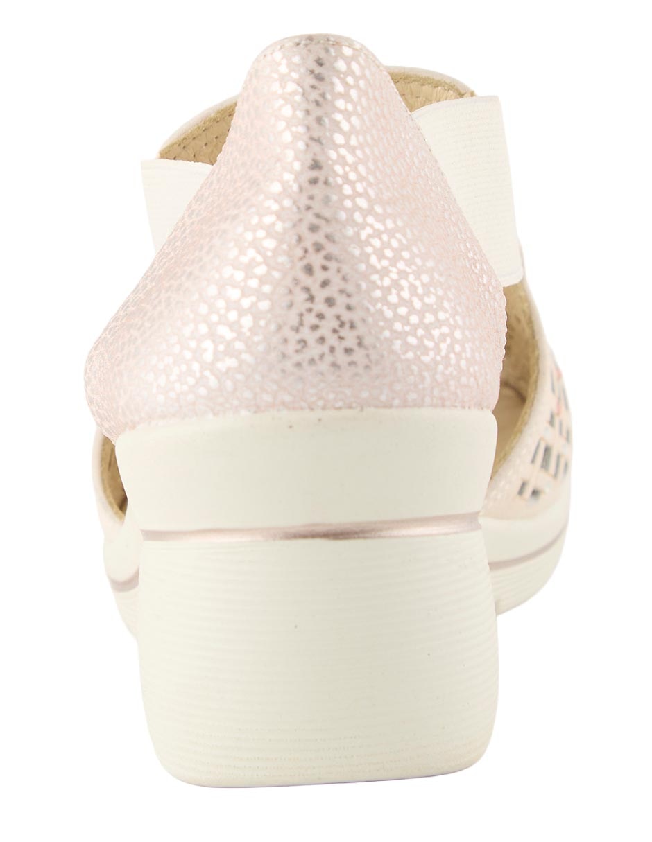 Zapato boca de pescado de piel para mujer