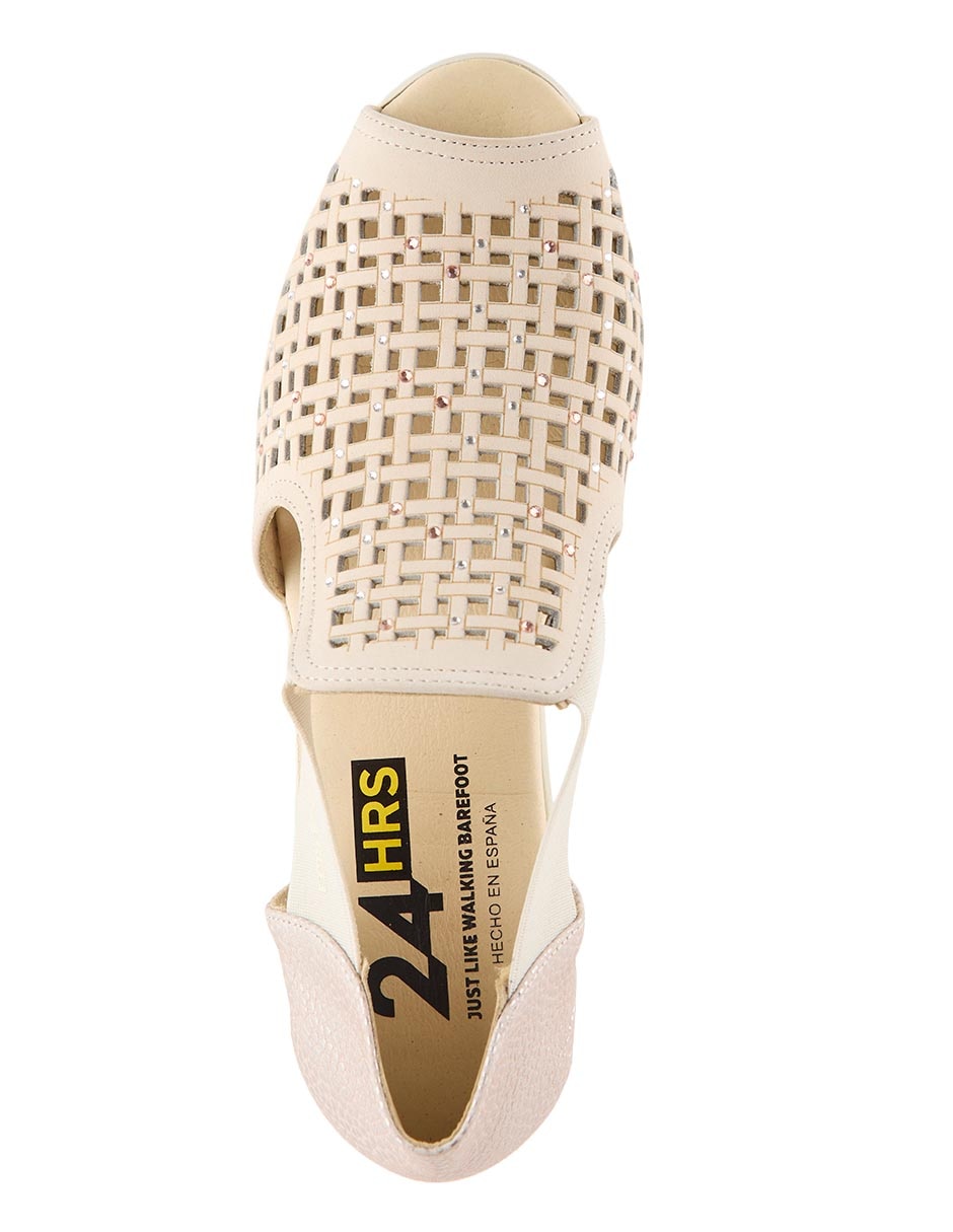 Zapato boca de pescado de piel para mujer