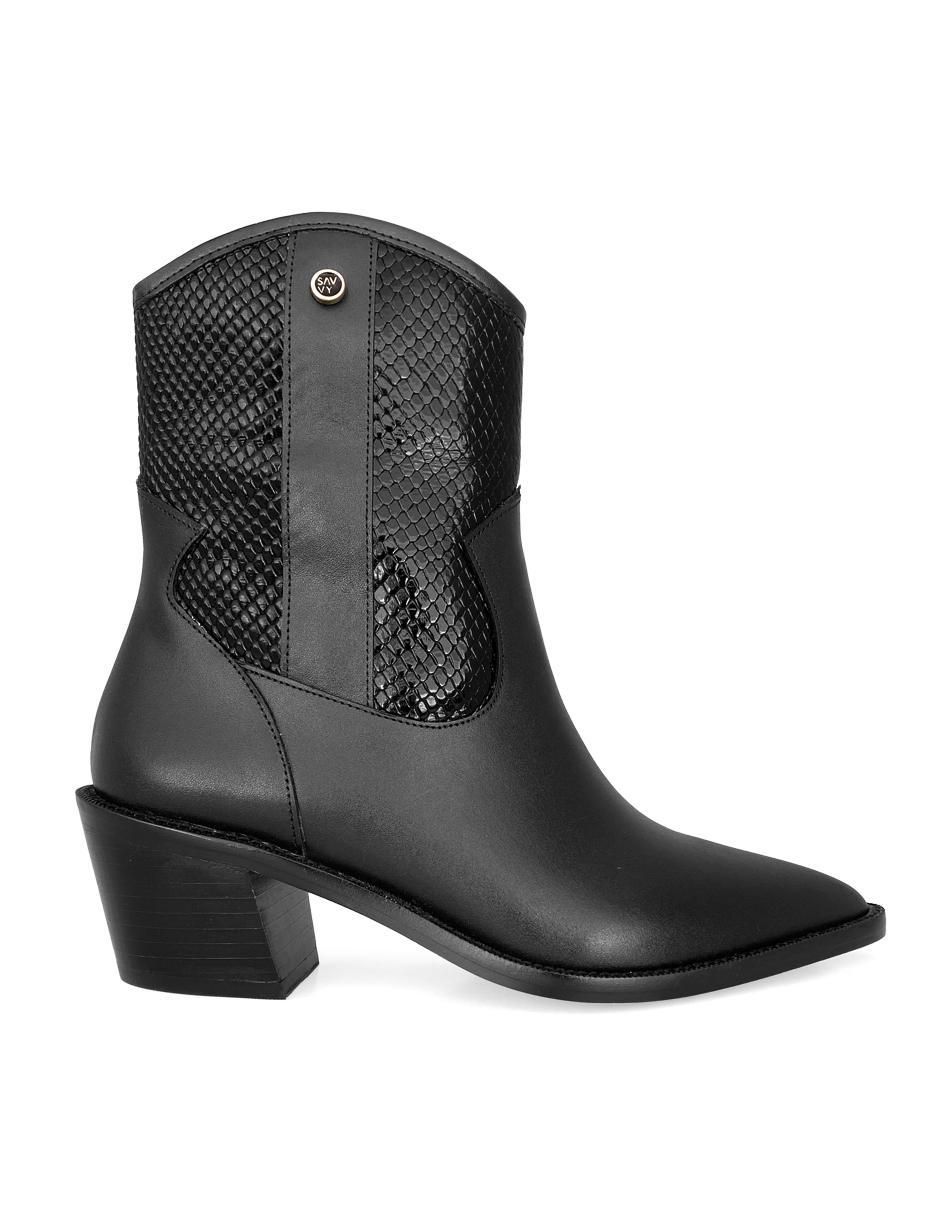 Botín arriba del tobillo Western Couture de piel para mujer 2