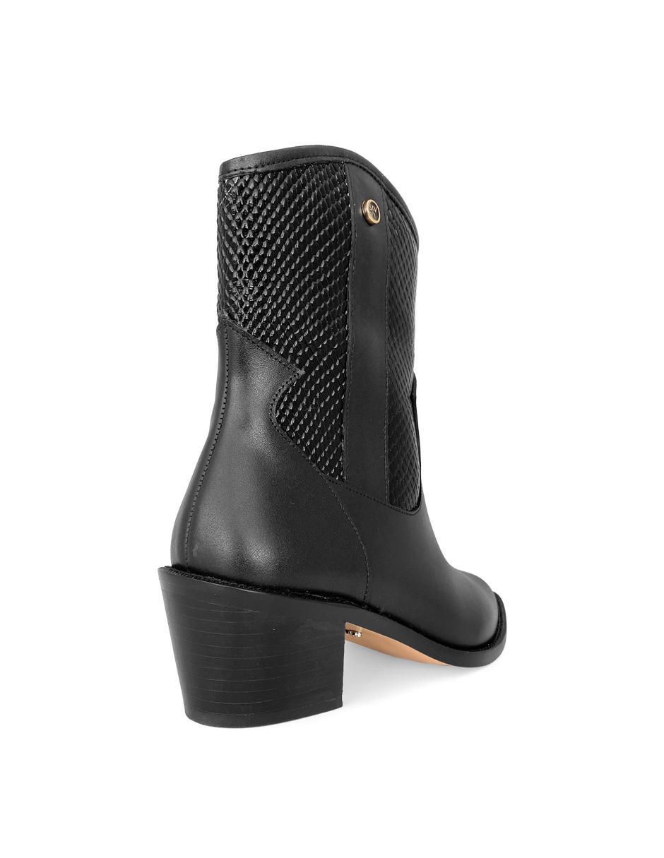 Botín arriba del tobillo Western Couture de piel para mujer 3