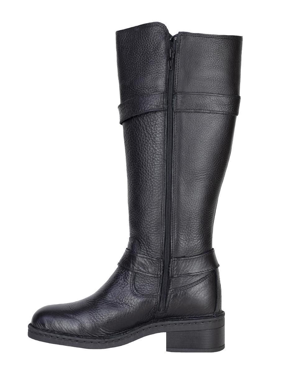 Bota abajo de la rodilla Lobo Solo de piel para mujer