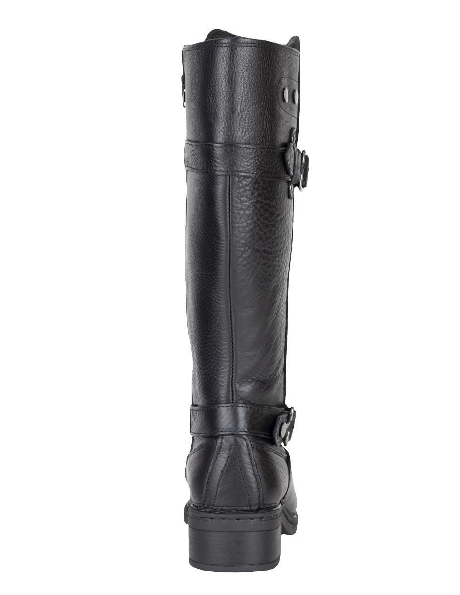 Bota abajo de la rodilla Lobo Solo de piel para mujer