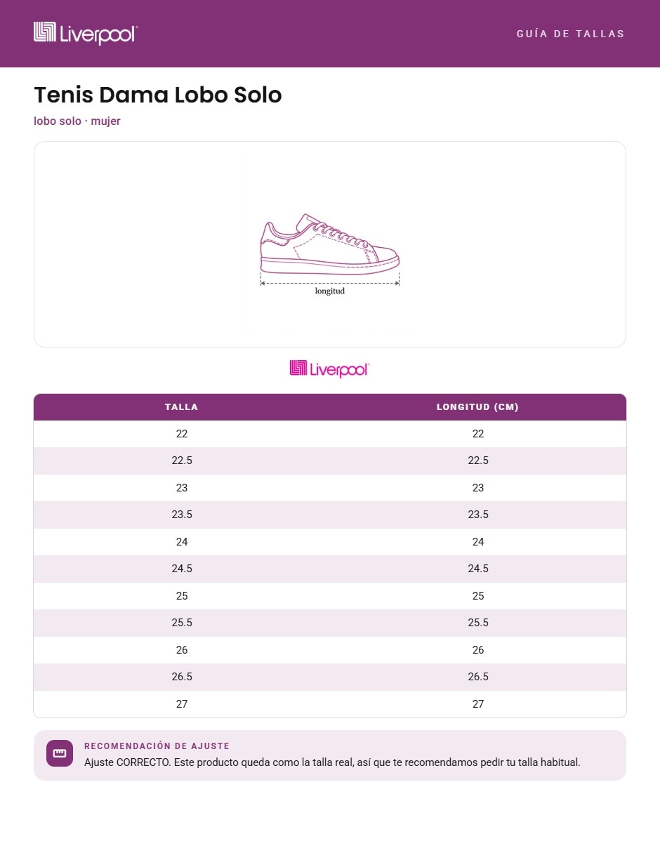 Tenis Lobo Solo para mujer