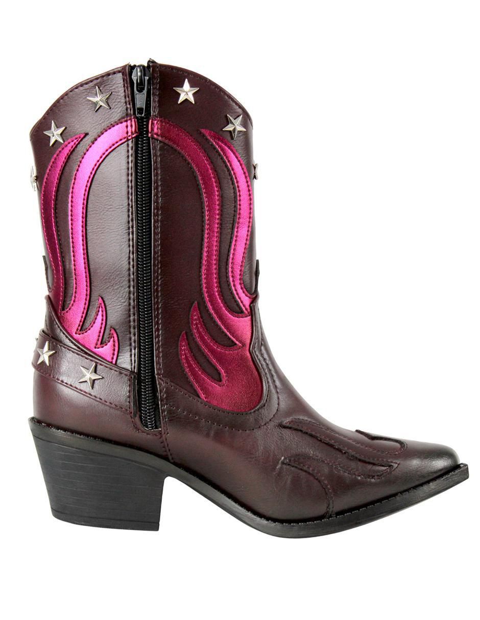 Bota arriba del tobillo kuali shoes cowboy para mujer