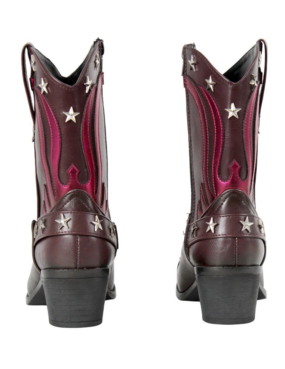 Bota arriba del tobillo kuali shoes cowboy para mujer