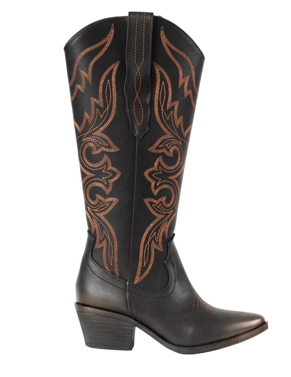 Bota cowboy abajo de la rodilla para mujer
