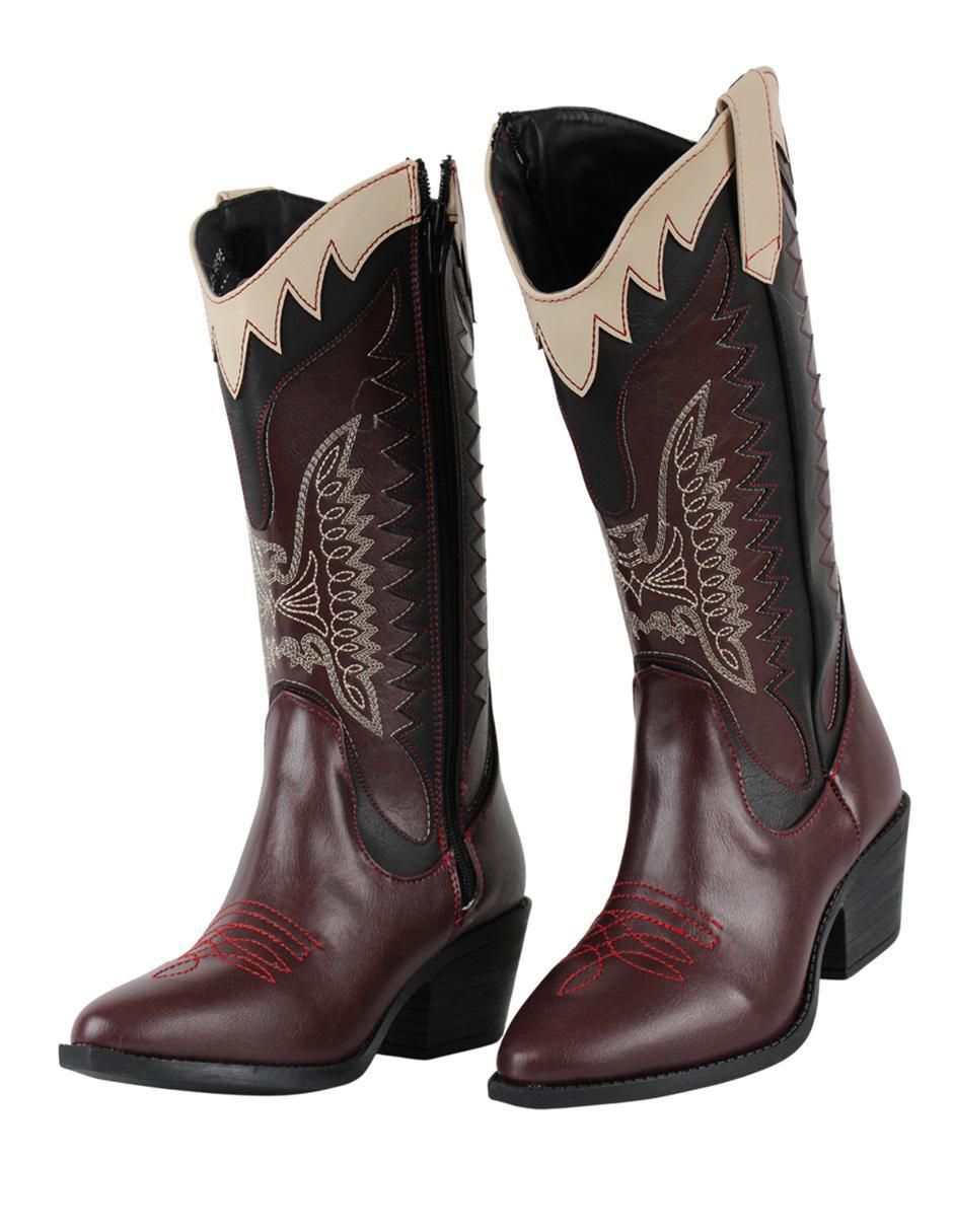 Bota cowboy abajo de la rodilla Kuali Shoes Vaqueras para mujer