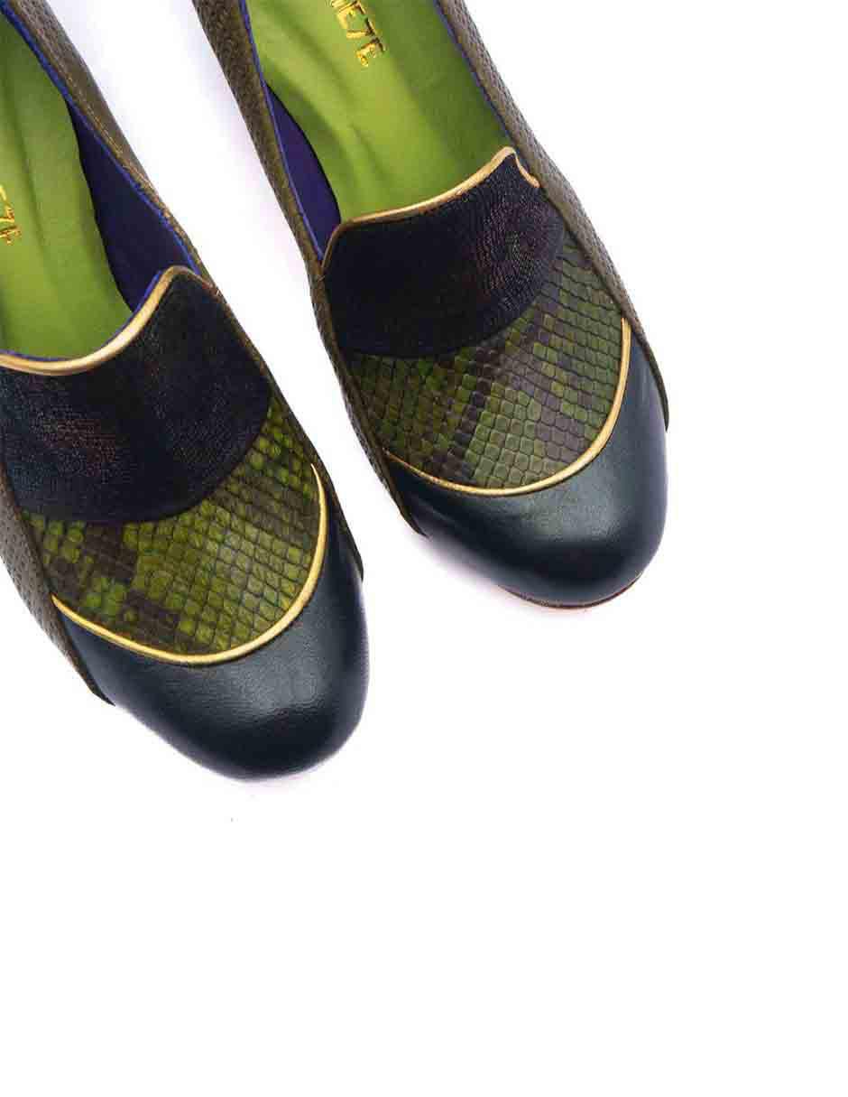 Zapatilla piel