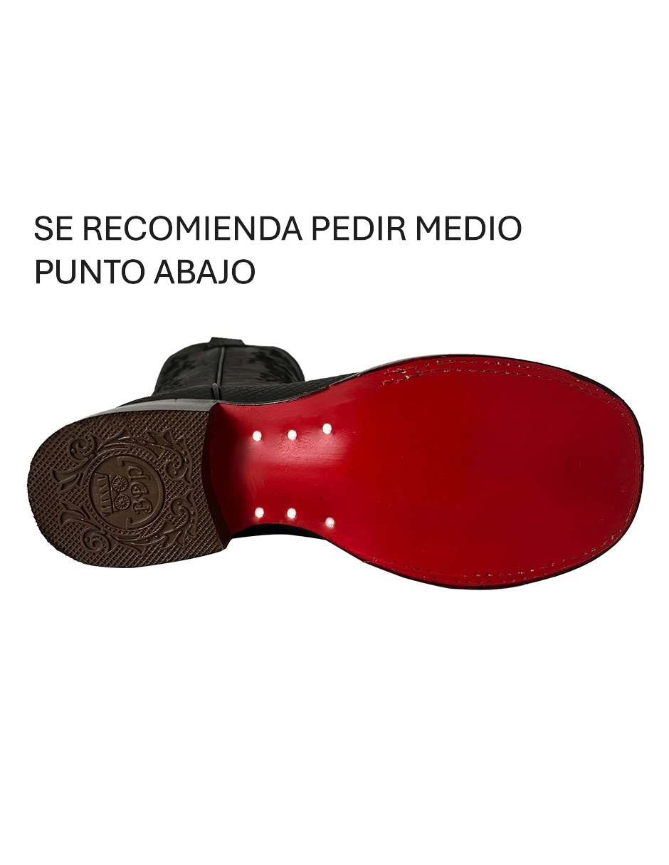 Bota cowboy media pierna Bdp Botas De Pedro de piel para mujer