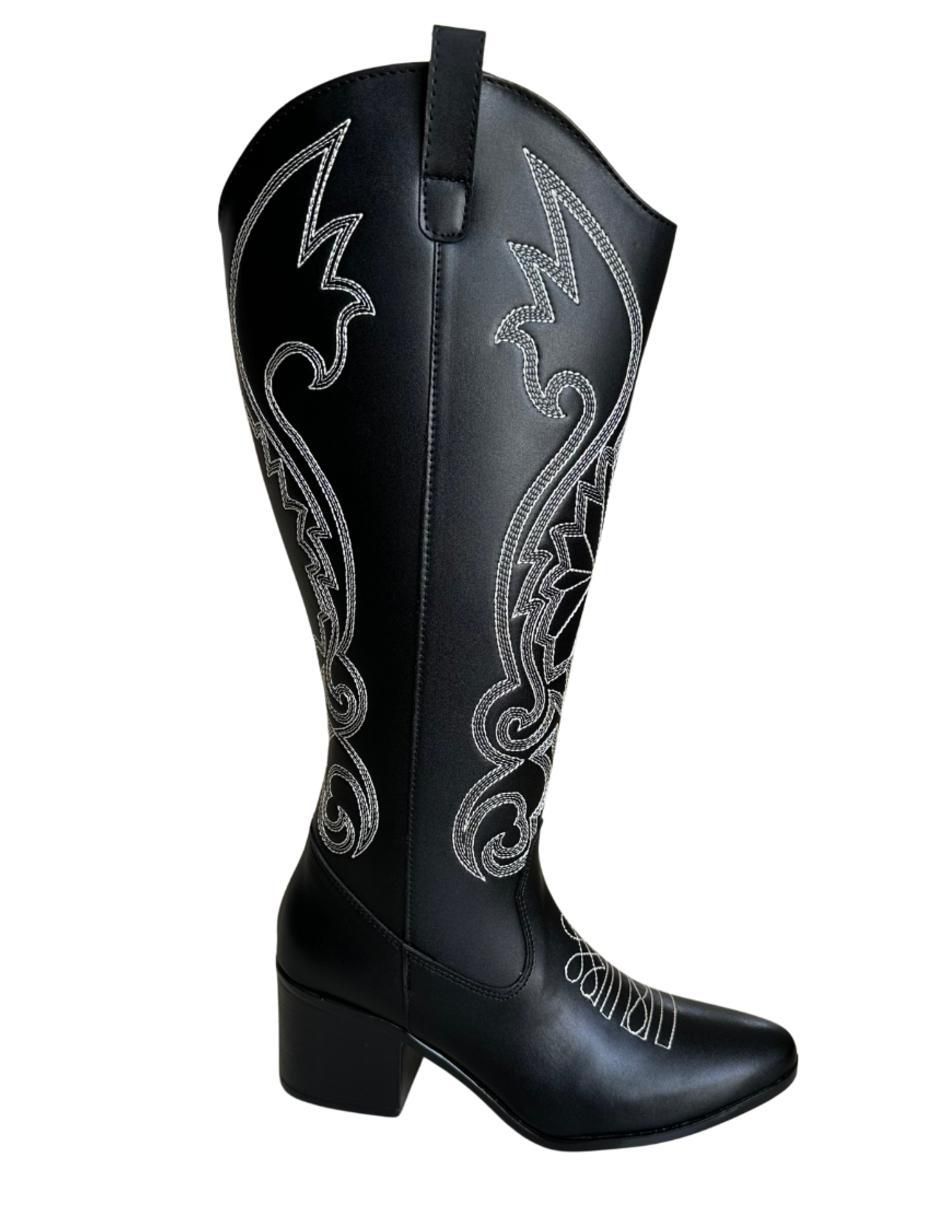 Bota cowboy abajo de la rodilla para mujer