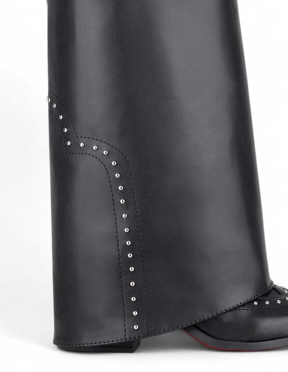 Bota abajo de la rodilla de piel para mujer 2
