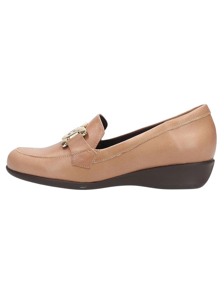 Mocasín de piel para mujer