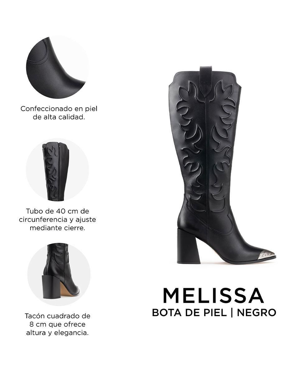 Bota cowboy a la rodilla de piel para mujer 2