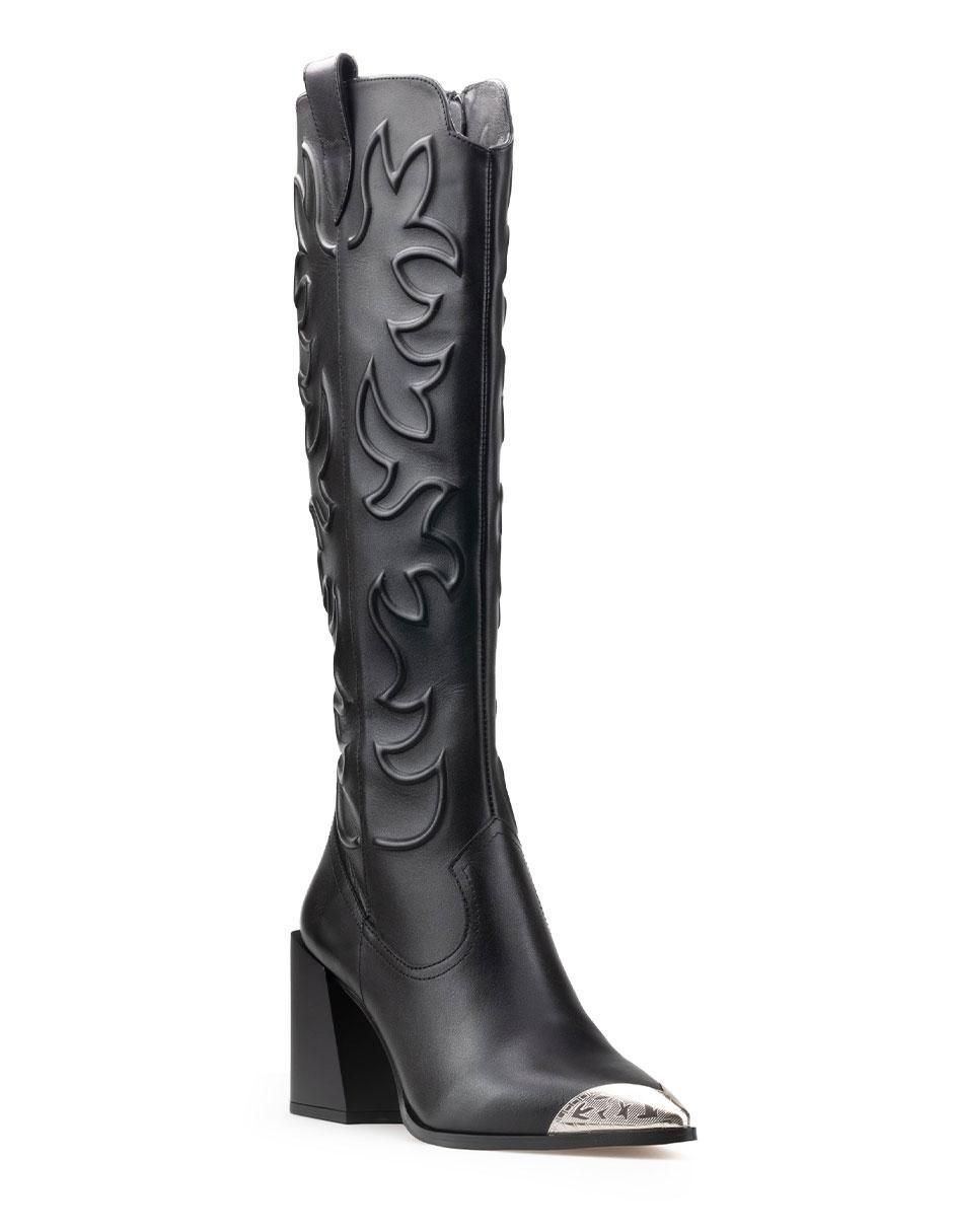 Bota cowboy a la rodilla de piel para mujer 8