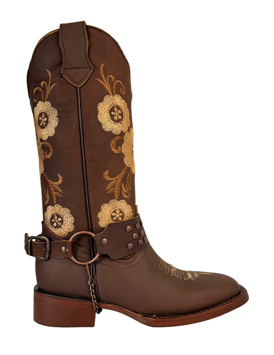Bota cowboy media pierna de piel para mujer Bota cowboy media pierna de piel para mujer