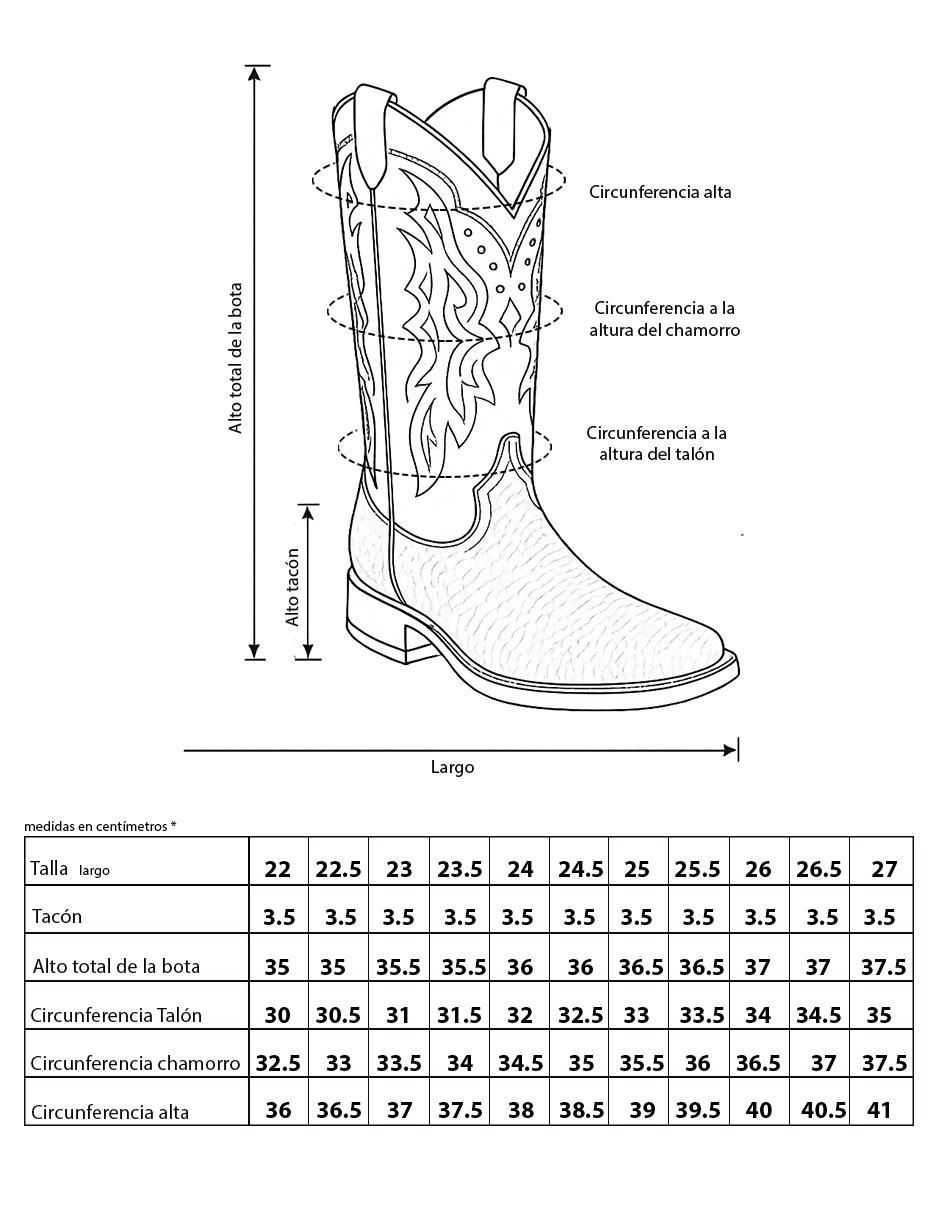 Bota cowboy media pierna de piel para mujer 7