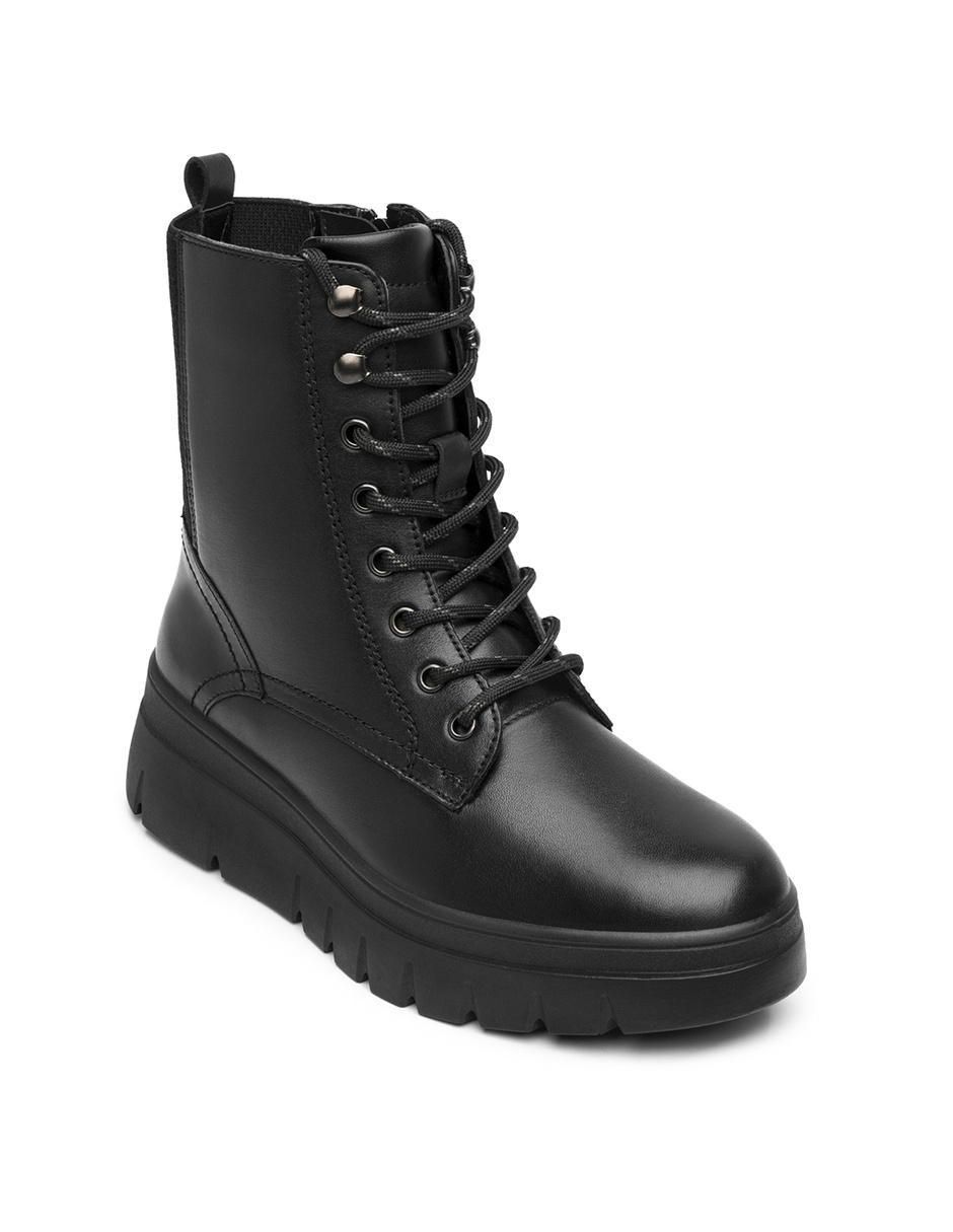 Bota arriba del tobillo de piel para mujer Bota arriba del tobillo de piel para mujer