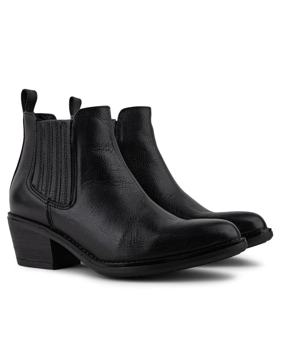 Botín arriba del tobillo Hamilton Footwear Luna Black de piel para mujer