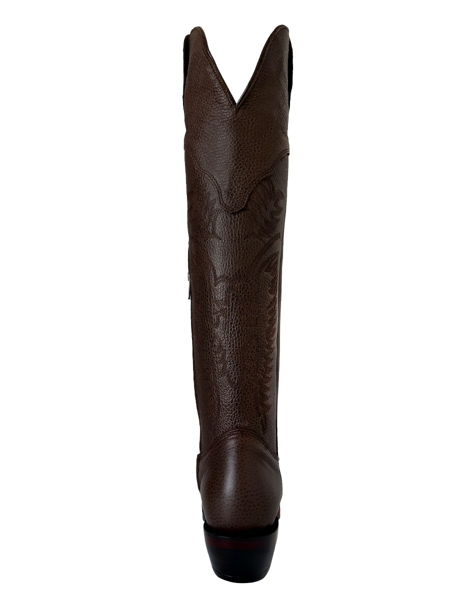 Bota cowboy a la rodilla de piel para mujer 9