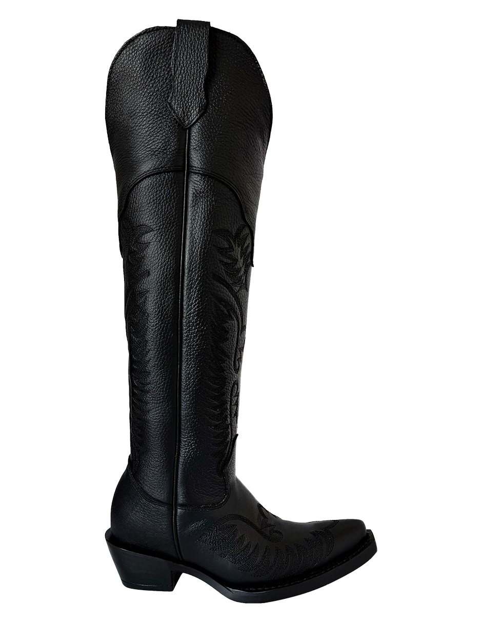 Bota cowboy a la rodilla bdp botas de pedro de piel para mujer