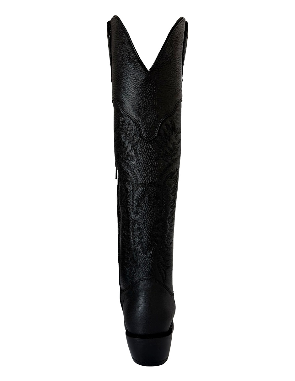 Bota cowboy a la rodilla bdp botas de pedro de piel para mujer