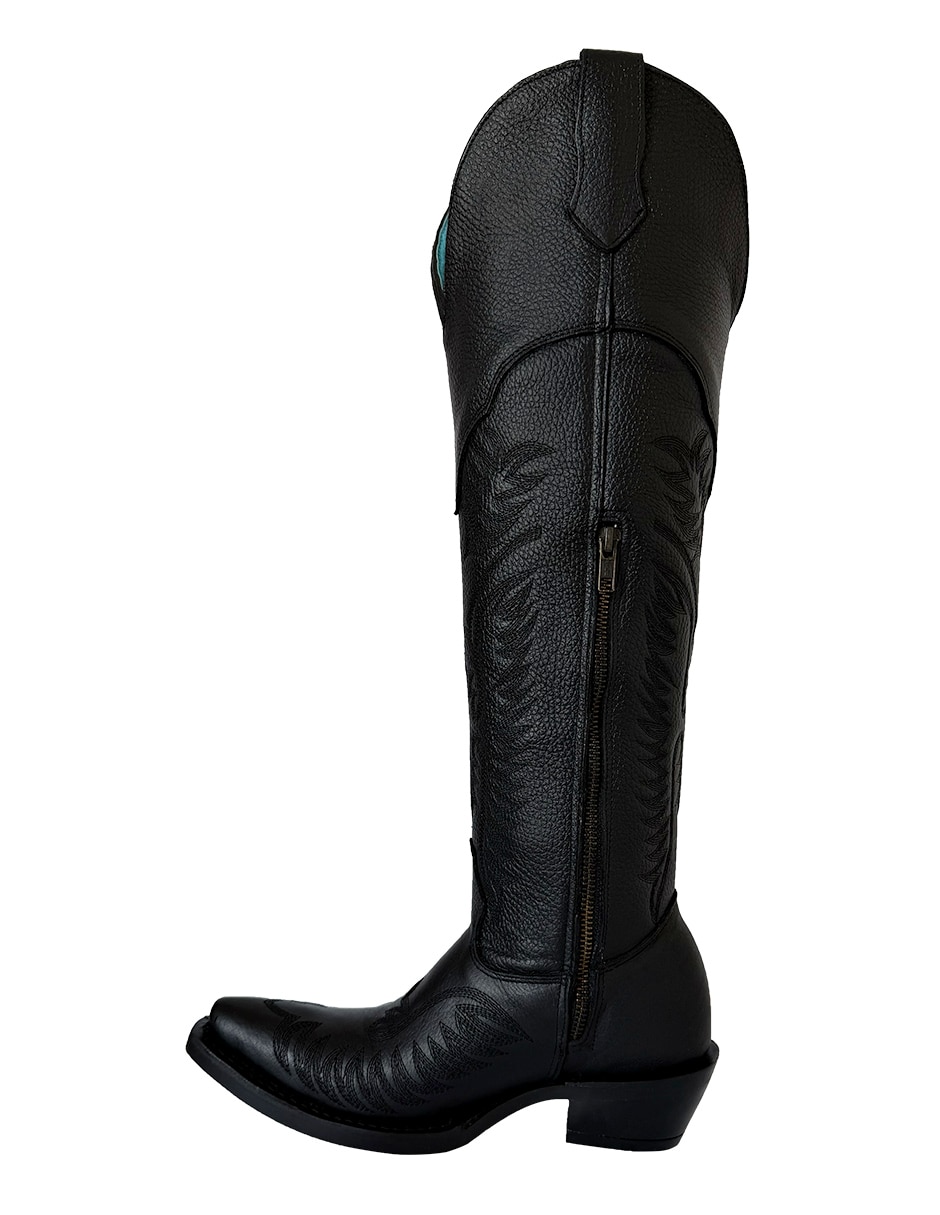 Bota cowboy a la rodilla bdp botas de pedro de piel para mujer
